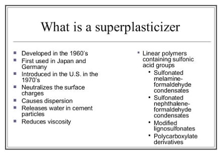 Superplasticizers
