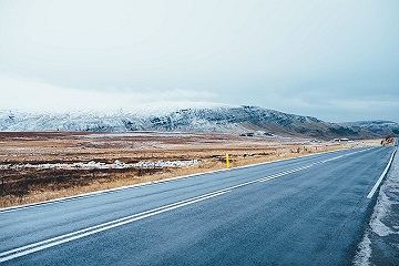 An example of bitumen road