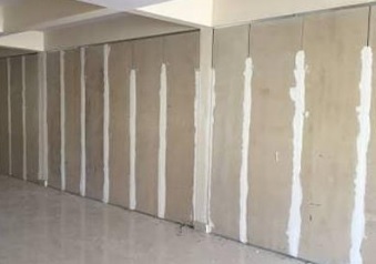 Cement board partition wall