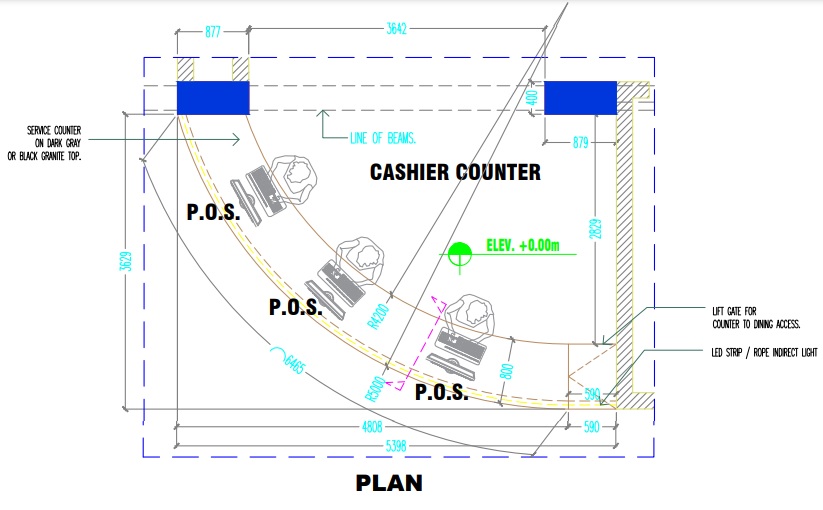 Plan in a drawing