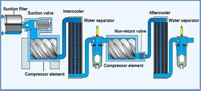 Oil-free screw compressor