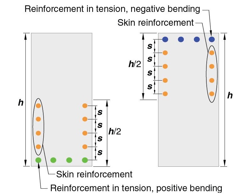 Placement of Skin Reinforcement in a Beam