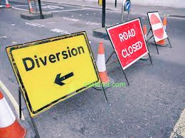 Traffic diversion during road construction