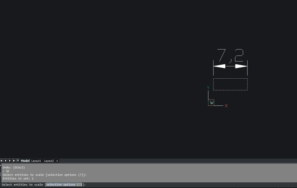 Scale in Auto Cad:-