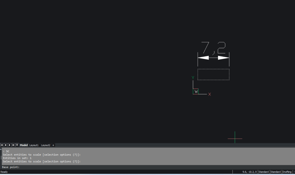 Scale in Auto Cad:-