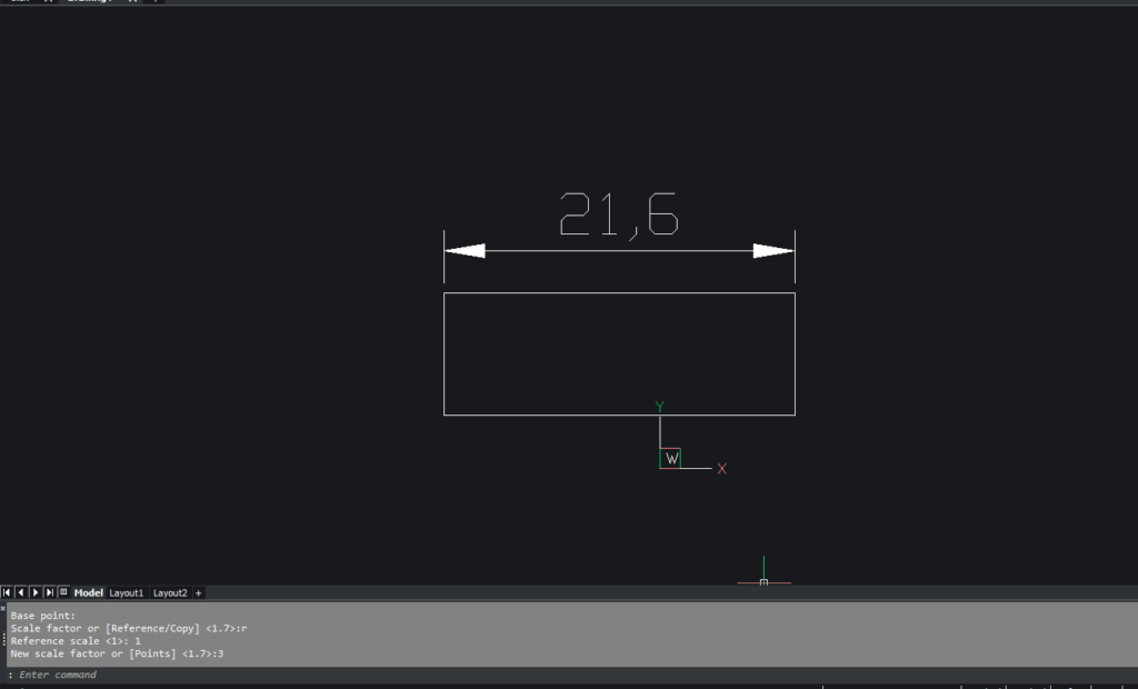 Scale in Auto Cad:-