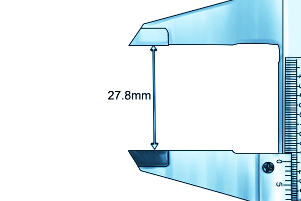 Vernier caliper final reading