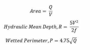 Area of canal and wetted perimeter 