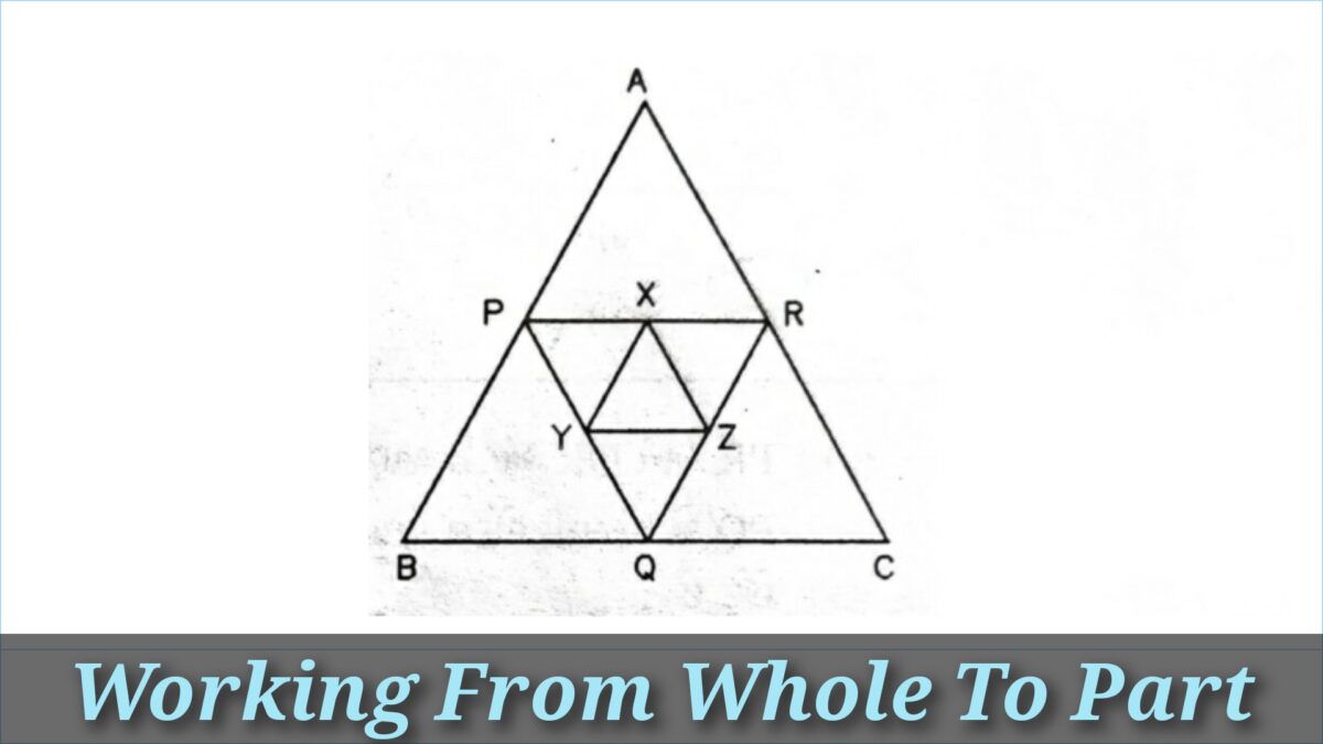 Surveying principle: working from whole to part