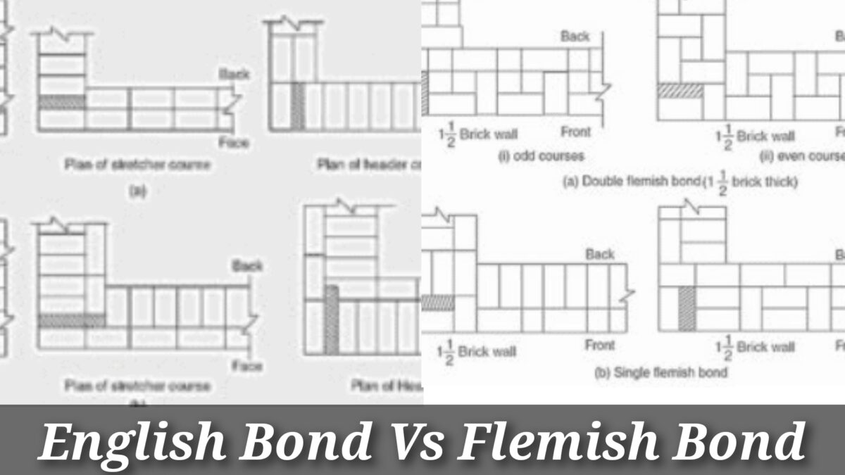 Difference between English Bond And Flemish Bond 