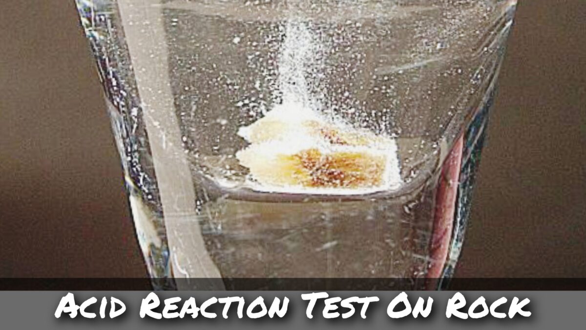 Acid reaction test on rock