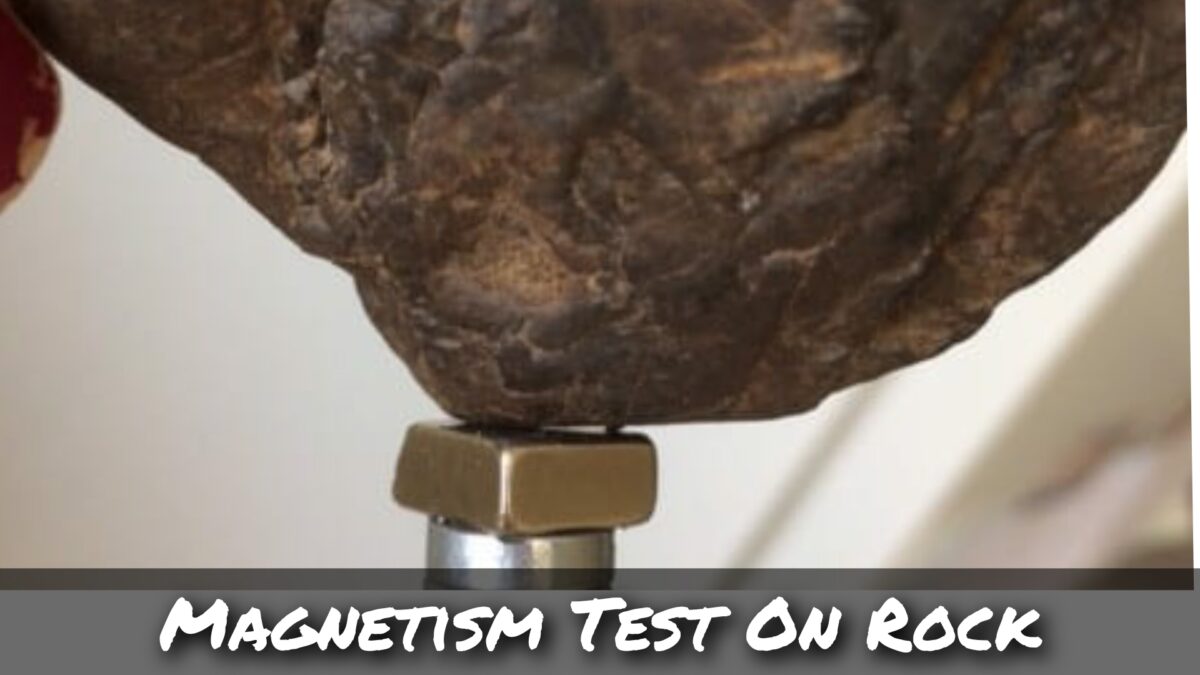 Magnetism test on rock 