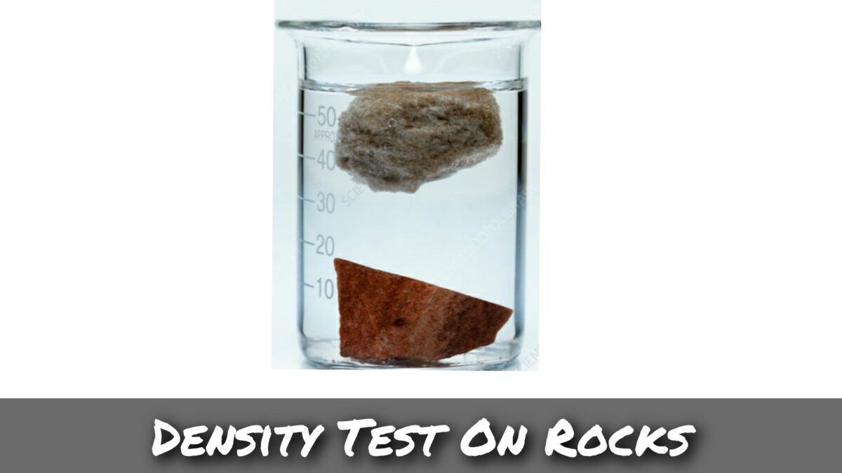 Density test on rocks