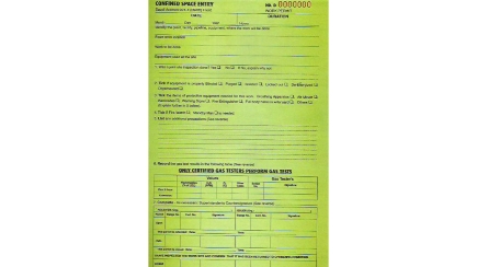 Saudi Aramco Confined Space Entry Permit (CSEP)