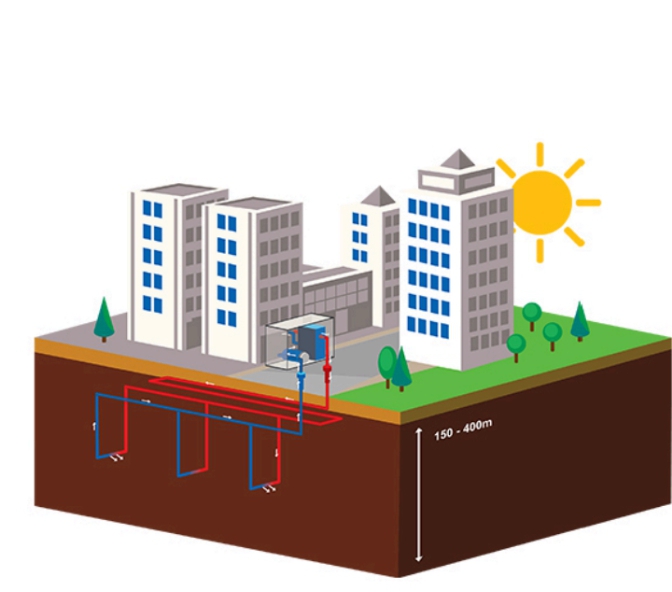 Use of geothermal energy in construction